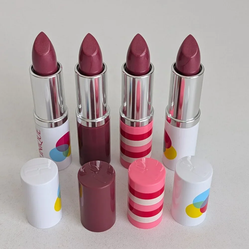 Clinique Pop Lip Colour + Primer Lipstick 13 Love Pop Full Size New Lot of 4